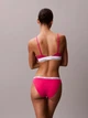 Набор трусиков бикини женских хлопковых Calvin Klein QD5207-320(Stencil-Dark Berry) S 3 шт Бордовый/Белый/Розовый (14056428725) - изображение 3