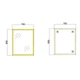 Зеркало настенное Zerix FONTE MRZ09-70x85-Reverse GOLD прямоугольное в золотой раме (ZX5639) - изображение 2