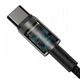 Кабель Baseus Tungsten Gold Fast Charging Data Cable Type-C to Type-C 100W 2m Black - изображение 7