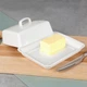 Масленка Vilde с ручкой керамическая белая (5904316481469) - изображение 6