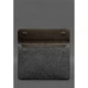 Чехол-конверт BlankNote для MacBook 13″ кожа + фетр темно-коричневый Crazy Horse 52088 - изображение 3