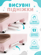 Детский толокар беговел каталка с тихими EVA-колесами 6 дюймов выдвижными подножками до 20 кг розовый 52×23×40 см (49676141) - изображение 5