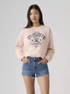 Свитшот на флисе женский Levi's 183386948 XS Розовый (1160260829) - изображение 3