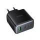 Мережевий зарядний пристрій HOCO C160A Upgrade PD65W(2C1A) charger Black - изображение 2