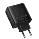 Мережевий зарядний пристрій HOCO C160A Upgrade PD65W(2C1A) charger Black - изображение 6