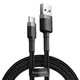 Кабель Baseus Cafule Cable USB For Type-C 3A 0.5m Gray+Black - зображення 1