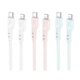 Кабель HOCO X97 Crystal color silicone charging data cable iP white - зображення 5