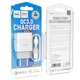 Мережевий зарядний пристрій з кабелем HOCO C72Q Glorious single port QC3.0 charger set(Micro) 18W White - зображення 2