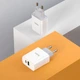 Мережевий зарядний пристрій з кабелем HOCO C80A Rapido PD20W+QC3.0 charger set (Type-C TO Type-C)(EU) White - изображение 8