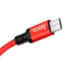 Кабель HOCO X14 USB to Micro 2,4A, 1m, nylon, aluminum connectors Black-red - зображення 3