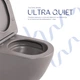 Унітаз підвісний Qtap Robin Ultra Quiet 520×365×340 мм, Stone grey, з сидінням Slim Duroplast / Soft-close / Quick Release QTROB26SG48996 - зображення 5