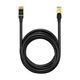 Интернет-кабель сетевой патч корд 30 метров Baseus High Speed RJ45 CAT7 10 гигабит / сек (WKJS011001) черный - зображення 2