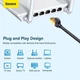 Интернет-кабель сетевой патч корд 30 метров Baseus High Speed RJ45 CAT7 10 гигабит / сек (WKJS011001) черный - зображення 7