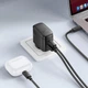 Сетевое зарядное устройство Hoco CS63A Bright GaN PD65W USB+Type-C Black - изображение 8