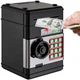 Електронна скарбничка-сейф NUMBER BANK , дитячий сейф з кодовим замком та купюроприймачем, скарбничка для грошей, колір чорний - зображення 4
