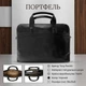 Мужской портфель из натуральной кожи Italico 6031G-38 Черный 38x29x9 см TONY PEROTTI 000348298 - изображение 3