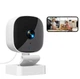 WiFi міні камера IP відеоспостереження Full HD 1080P бездротова смарт відеокамера з нічним баченням та з двостороннім аудіо зв'язком відеозапис запис звуку на карту пам’яті microSD віддалений доступ онлайн зі смартфона для дому офісу Біла - зображення 1