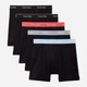 Набор трусов боксеров мужских хлопковых Calvin Klein NB1429(Breezy Blue Multi) XL 5 шт Черный (199156122046) - изображение 1