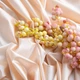 Тканина трикотаж SILKY 160 г/м2 ширина 175 см преміальна блискуча тканина для легінсів і топів ніжний персик - зображення 4