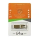 Флешка USB 64GB T&G Metal USB 2.0 моноблок серебристый с карабином - изображение 2