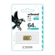 Флеш-пам'ять USB 64GB Wibrand Hawk USB 2.0 пластикова золотиста з кришкою - зображення 2
