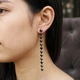 Серьги черные длинные вечерние BLAGOY-ART 8,5 см женские - изображение 3