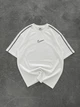 Костюм чоловічий базовий шорти і футболка з вишивкою Nike білий L - зображення 2