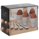 Zestaw podstawek do jajek Excellent Houseware z łyżeczkami porcelanowe białe 4 szt (8711295042157) - obraz 7