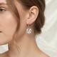 Сережки-підвіски «Серце» з кристалом Swarovski Xuping - зображення 4