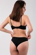 Комплект білизни: бюстгальтер push-up і бразиліани 9365 Balaloum чорно-бежевий 70B/S - зображення 7