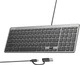 Klawiatura przewodowa Unitek SlimTap Ultra Light USB Space Grey (T053AGY01-US) - obraz 2