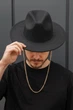 Мужская Шляпа Fedora Black С Цепочкой Without - (397099) - изображение 2