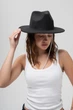 Женская Шляпа Fedora Черная С Жемчугом Without - (397102) - изображение 2