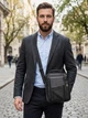 Сумка кросс боді через плече чоловіча з натуральної шкіри Vintage leather-20366 Чорна - зображення 2