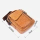 Сумка планшет через плечо мужская из натуральная кожи Vintage leather-20416 Рыжяя - изображение 7