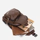 Сумка слинг через плечо мужская Vintage leather-20569 Коричневая - изображение 6