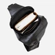 Сумка слинг через плечо мужская Vintage leather-20571 Черная - изображение 5