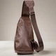 Сумка слинг через плечо мужская Vintage leather-20572 Коричневая - изображение 15