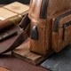 Сумка слинг через плечо мужская Vintage leather-20573 Рыжяя - изображение 11
