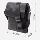Сумка планшет через плечо мужская из натуральная кожи Vintage leather-20442 Черная - изображение 7