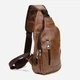 Сумка слинг через плечо мужская Vintage leather-20561 Светло-коричневая - изображение 1