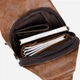 Сумка слинг через плечо мужская Vintage leather-20561 Светло-коричневая - изображение 6