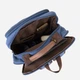 Рюкзак мужской тканевый 20 л вмещает формат А4 Vintage leather-20613 Синий - изображение 5