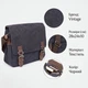 Сумка-месенджер через плече чоловіча Vintage leather-20604 Чорна - изображение 15