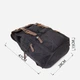 Рюкзак мужской тканевый 19 л вмещает формат А4 Vintage leather-20608 Черный - изображение 7