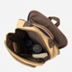 Рюкзак мужской тканевый 20 л вмещает формат А4 Vintage leather-20616 Бежевый - изображение 5
