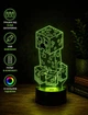Светильник ночник детский на подарок ребенку с пультом «Крипер Minecraft» 3D лампа с Led-подсветкой (7 цветов 4 режима) (3DP061) - изображение 1