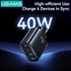 Ładowarka sieciowa do Usams US-CC330 T70 2xUSB-A + 2xUSB-C 40W GaN Fast Charger Black (CC330TC01) - obraz 3
