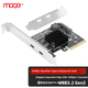 MOGE Type-C Expansion Card PCIe x4 to Dual Type-C Adapter Card 10Gbps Gen2 Plug-and-Play Power-Free MC2121 - изображение 1