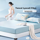 Простирадло на резинці FUANNA 60s Lyocell Tencel охолоджуюче, 150x200см, синє - зображення 4